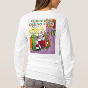 Weihnachts-Casino Stil Frauen Weiß lange Shirt zur