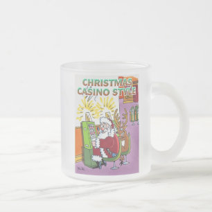 Weihnachts Casino Stil links Hand mattierte Tasse