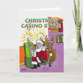 Weihnachts Casino Style Grußkarte Feiertagskarte