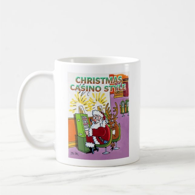 Weihnachts Casino Style Tasse (Links)