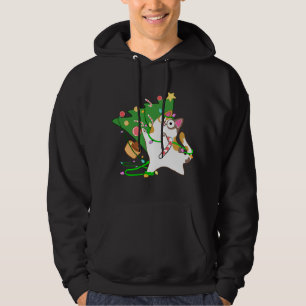 Weihnachts Cat Calico klopfen über xmas Baum kitty Hoodie