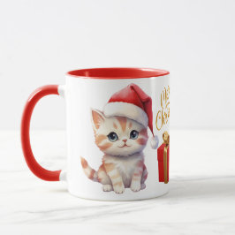 Weihnachts Cat Tasse - Frohe Weihnachten