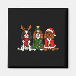 Weihnachts Cavalier King Charles Spaniel Santa Cla Magnet