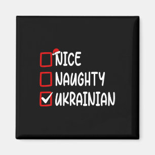 Weihnachts-Checkliste Netter Ungezogener Ukrainisc Magnet