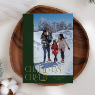 Weihnachts-Cheer Elegant Grünes Weihnachtsfest Fot Feiertagskarte
