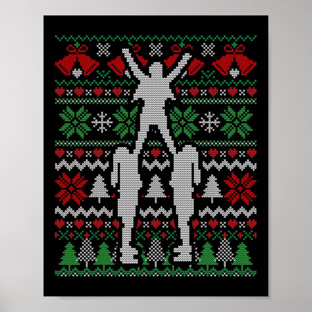 Weihnachts-Cheerleader-Geschenk Poster (Vorne)