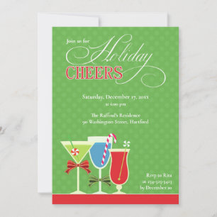 Weihnachts-Cheers Holiday Cocktail Party Einladung
