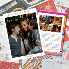 Weihnachts-Chef 6 Foto farbenfrohe Familienkarte Einladung