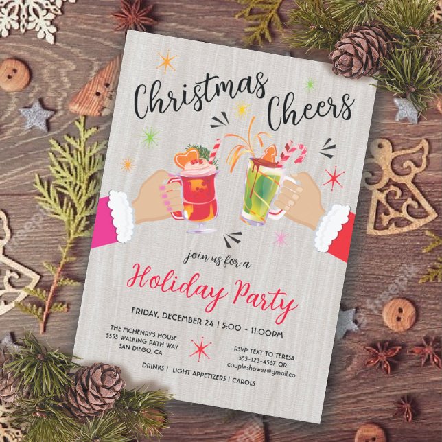 Weihnachts-Chef Toast Holiday Cocktail Party Einladung (Von Creator hochgeladen)