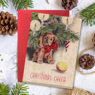 Weihnachts-Chef Welpe-Weihnachtskarte Feiertagskarte