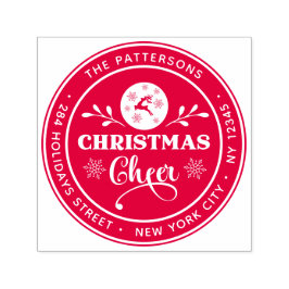 Weihnachts-Chef Winter Persönliche Rücksendeadress Permastempel
