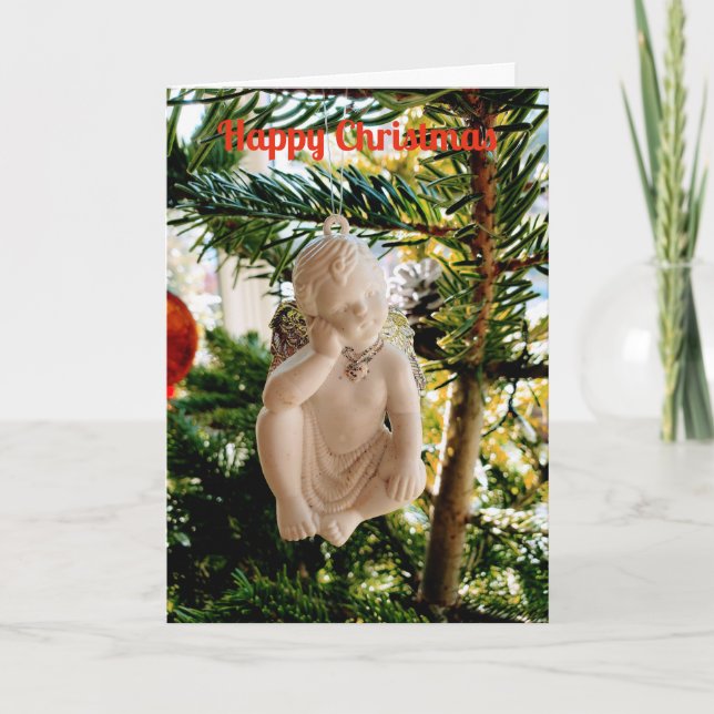 Weihnachts-Cherubim-Karte Karte (Vorderseite)
