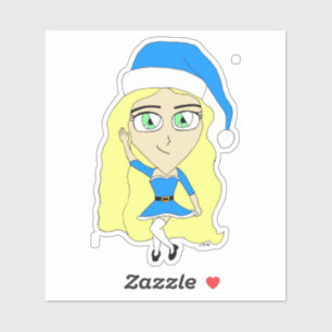 Weihnachts-Chibi Aufkleber