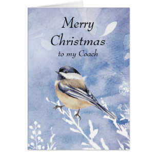 Weihnachts-Chickadee Bird Winter Coach