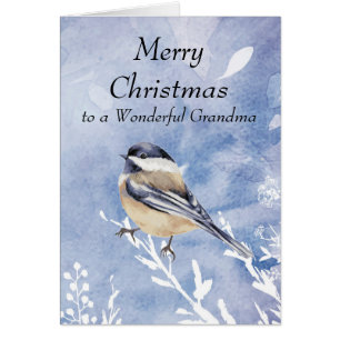 Weihnachts-Chickadee Bird Winter Oma Custom