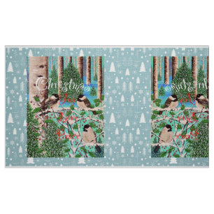 Weihnachts-Chickadee Chatter Fabric 2 Stoff