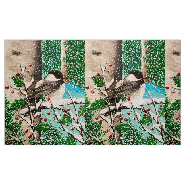 Weihnachts-Chickadee Chatter Fabric 5 Stoff (Fat Quarter (45,7 x 55,9 cm))