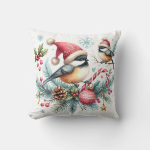 Weihnachts-Chickadee Kissen