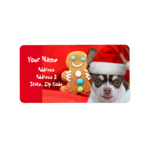 Weihnachts Chihuahua Hunde Adresse Labels Adressaufkleber