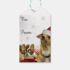 Weihnachts-Chihuahua-Hunde Geschenkanhänger
