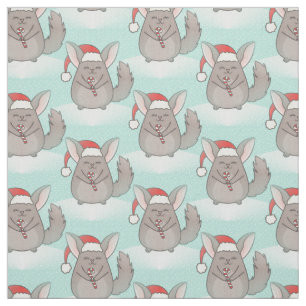 weihnachts-chinchillas xmas-stoff stoff