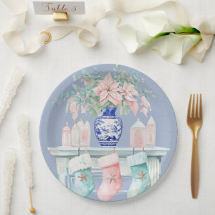 Weihnachts Chinoiserie Feuerplatz Teller