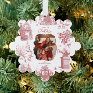 Weihnachts-Chinoiserie-Foto-Weihnachtsbaum-Ornamen Ornament Karte