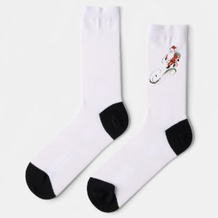 Weihnachts-Chinoiserie-Tusche-Wasch-Santa Socken