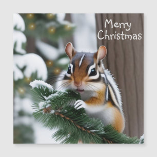 Weihnachts-Chipmunk-Magnetkarte Magnetkarte