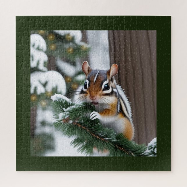 Weihnachts-Chipmunk Puzzle (Vertikal)