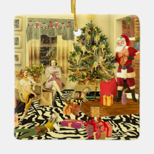 Weihnachts-Chippendale Keramikornament