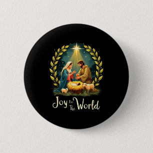 Weihnachts-Christi-Geburt Jesu Freude Zu Button