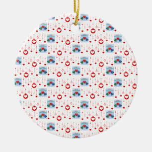 Weihnachts-Circle-Ornament, Frohe Weihnachten Keramik Ornament