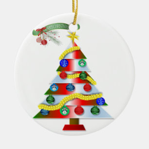 Weihnachts-Circle-Ornament, Frohe Weihnachten Keramik Ornament