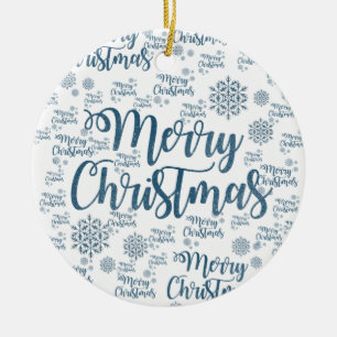 Weihnachts-Circle-Ornament, Frohe Weihnachten Keramik Ornament