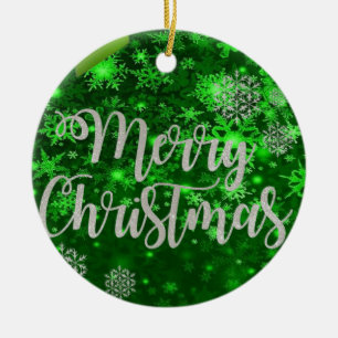 Weihnachts-Circle-Ornament, Frohe Weihnachten Keramik Ornament