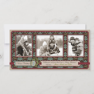 Weihnachts Classic Foto Card Trio Feiertagskarte
