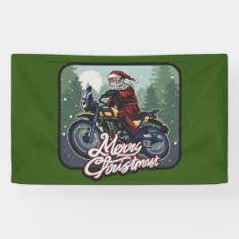Weihnachts-Claus-Motorrad Banner