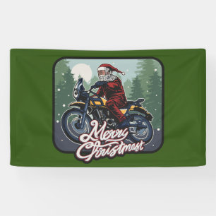 Weihnachts-Claus-Motorrad Banner