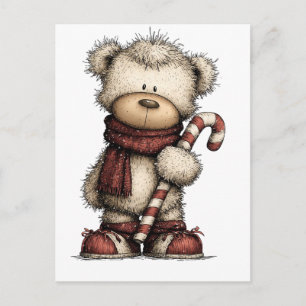 Weihnachts-ClipArt-Sammlung Teddybär Postkarte