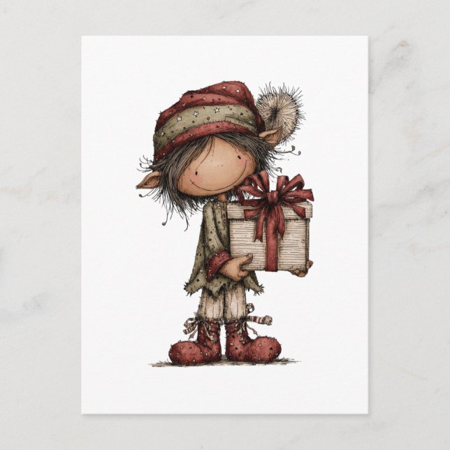 Weihnachts-ClipArt-Sammlung | Teddybär  Postkarte (Vorderseite)