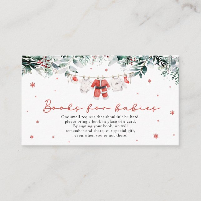 Weihnachts-Clothesline Twins Bücher für Babys Begleitkarte (Vorderseite)