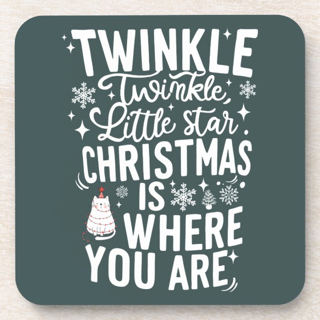 Weihnachts-Coaster Getränkeuntersetzer (Vorderseite)