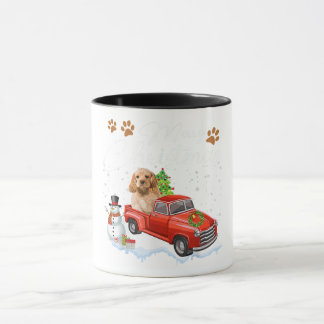 Weihnachts Cocker Spaniel Hund Funny Xmas Truck Hu Tasse