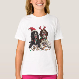 Weihnachts Cocker Spaniel Hunde T-Shirt