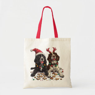 Weihnachts Cocker Spaniel Hunde Tragetasche