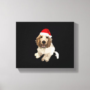Weihnachts-Cocker-Spaniel (Weiß) Essential T-Shirt Leinwanddruck