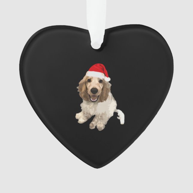 Weihnachts-Cocker Spaniel (Weiß) Essential T-Shirt Ornament (Vorderseite)