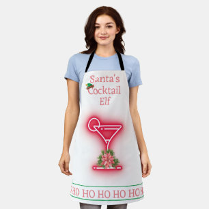 Weihnachts-Cocktail-Elf-Bar Schürze