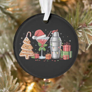 Weihnachts-Cocktail Espresso Martini Trinkparty Ornament